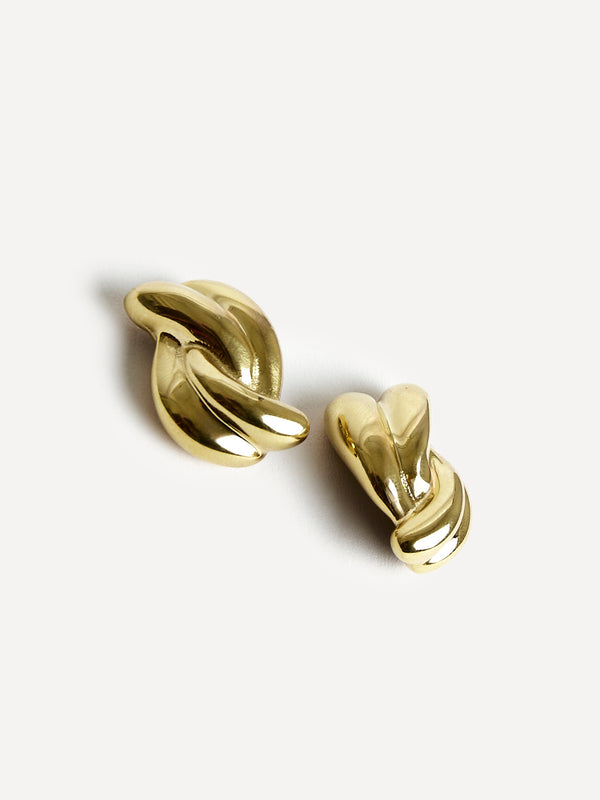 Linzi Gold Knot Twist Stud Earrings