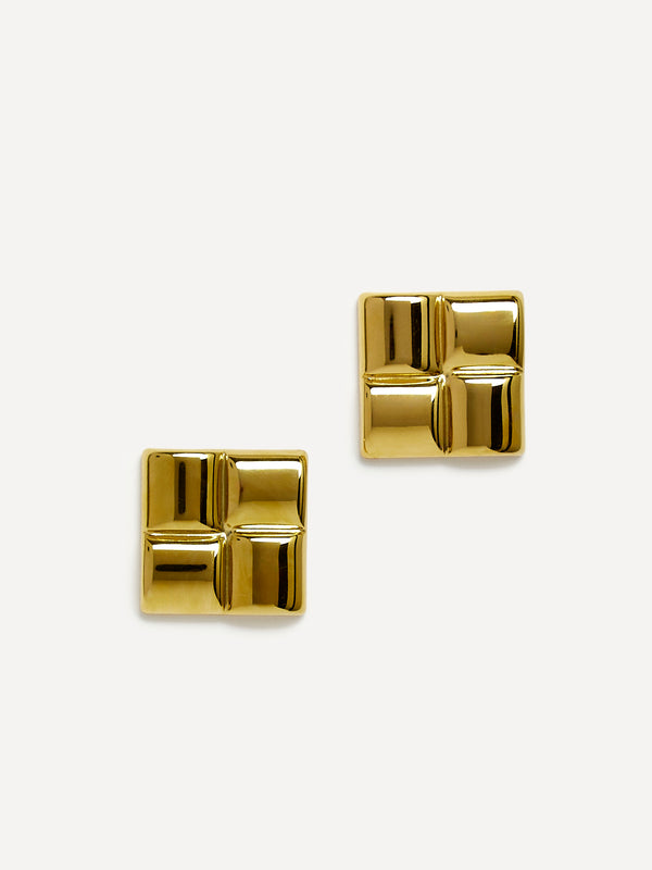 Linzi Gold Square Stud Earrings