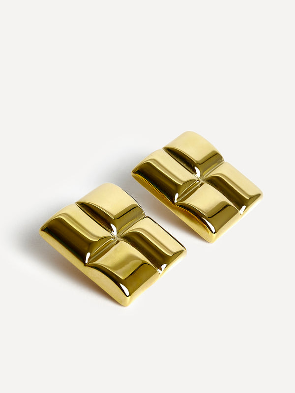 Linzi Gold Square Stud Earrings