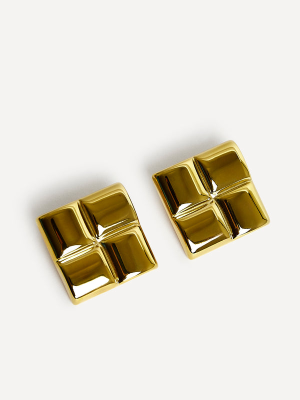 Linzi Gold Square Stud Earrings