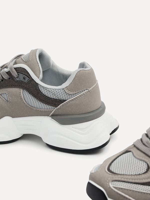 Linzi Grey Two Tone Trainer With Chunky White Sole