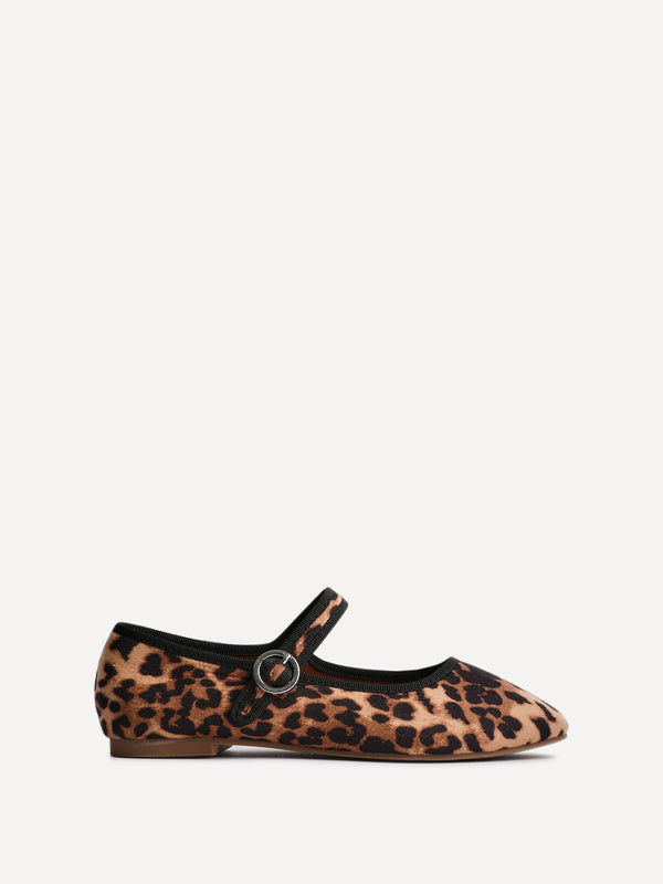 Linzi Leopard Print Ballet Pumps
