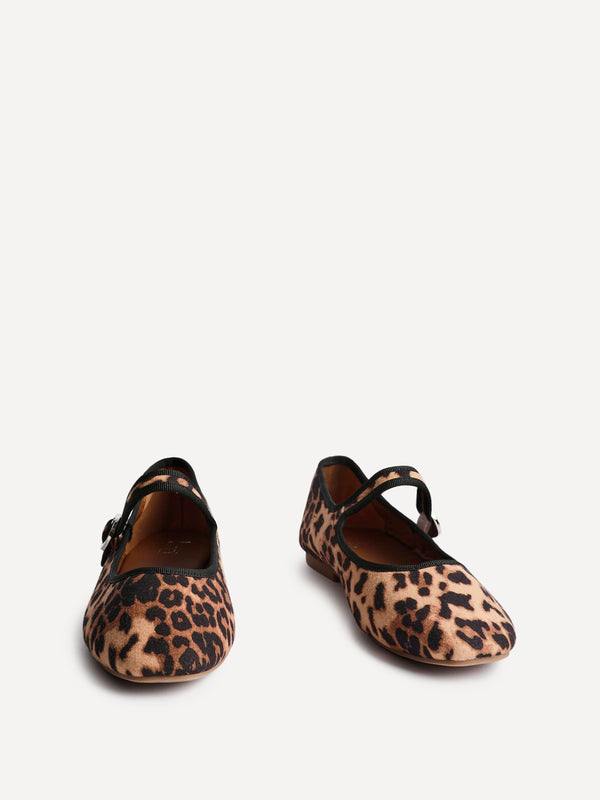 Linzi Leopard Print Ballet Pumps