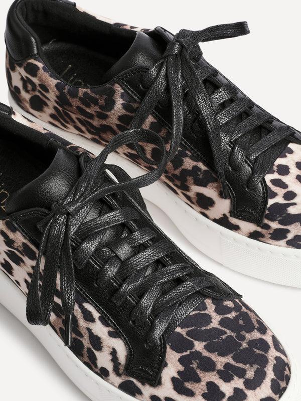 Linzi Leopard Print Platform Trainer