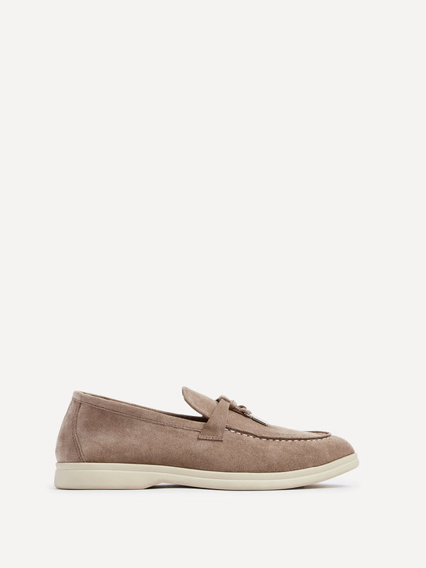 Linzi Mocha Faux Suede Slip On Loafer