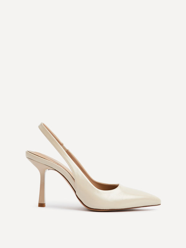 Linzi Nude Faux Leather Court Heel
