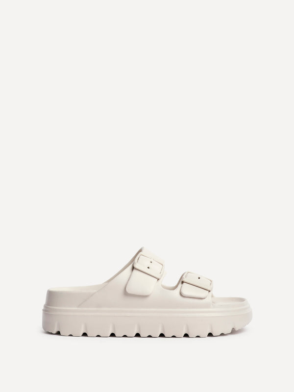 Linzi Nude Platform Double Strap Slider