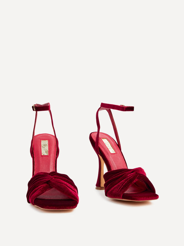 Linzi Red Velvet Stiletto High Heel