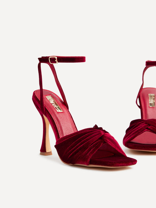 Linzi Red Velvet Stiletto High Heel