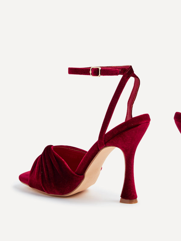 Linzi Red Velvet Stiletto High Heel