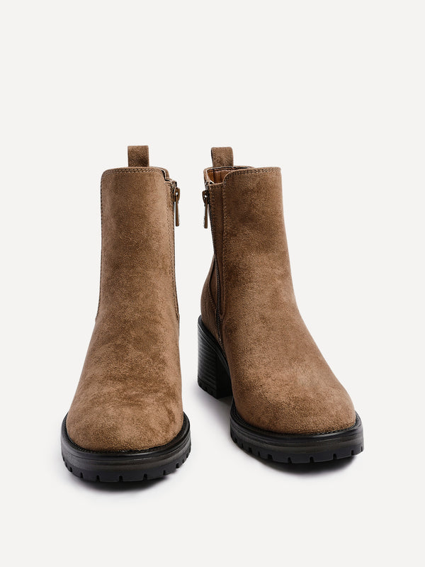 Linzi Sand Faux Suede Chelsea Boot