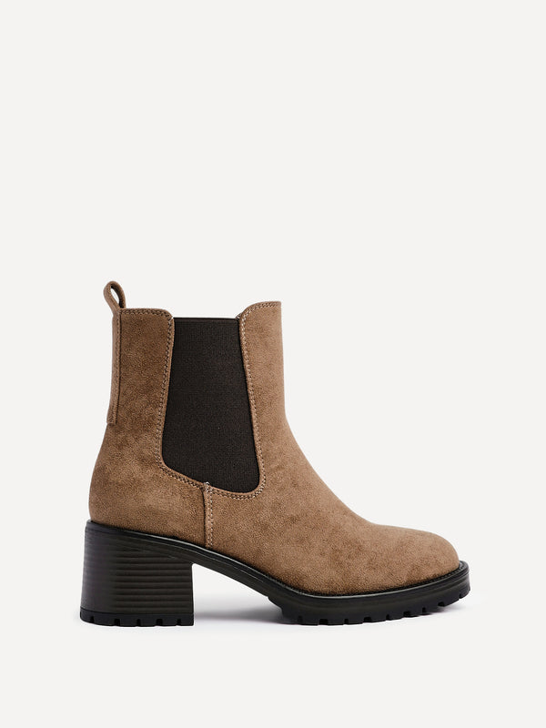 Linzi Sand Faux Suede Chelsea Boot