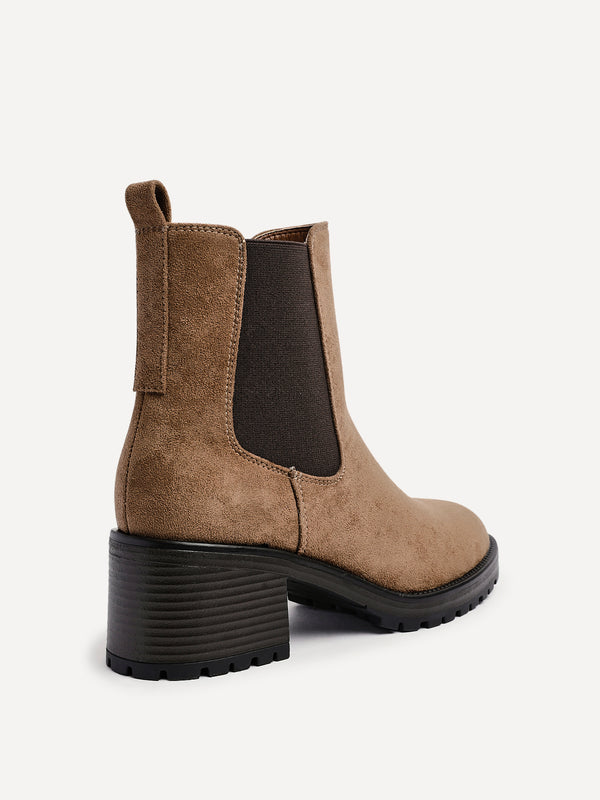 Linzi Sand Faux Suede Chelsea Boot