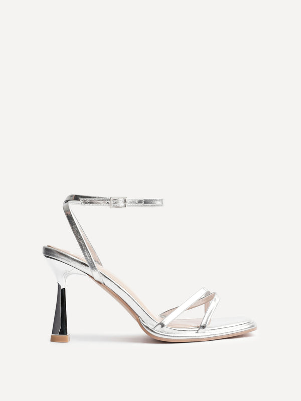 Linzi Silver Crossover Stiletto Heel
