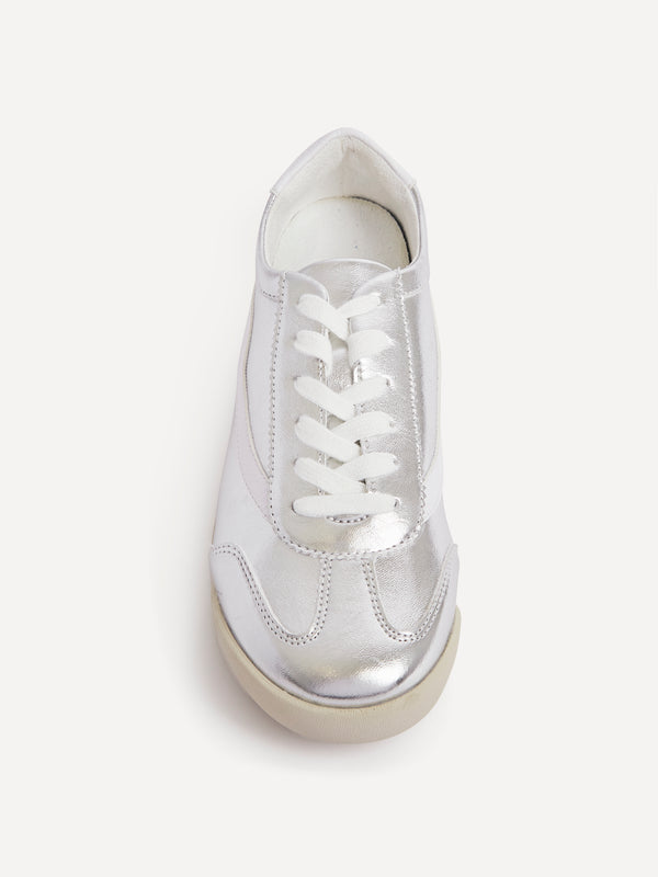 Linzi Silver Retro Style Trainers