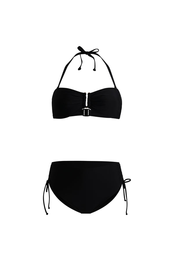 Linzi Linzi Swim Black Bandeau Bikini With Detachable Straps