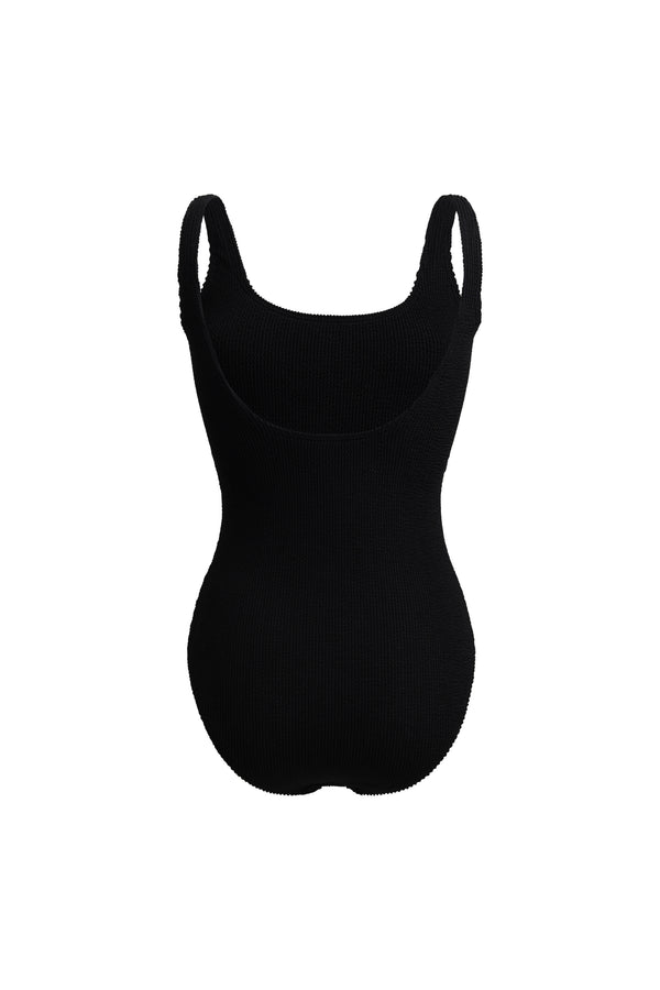 Linzi Linzi Swim Black Crinkle Square Neck Swimsuit