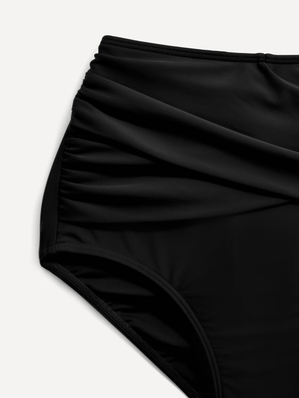 Linzi Linzi Swim Black Shiny Bandeau Halter Neck High Rise Bikini