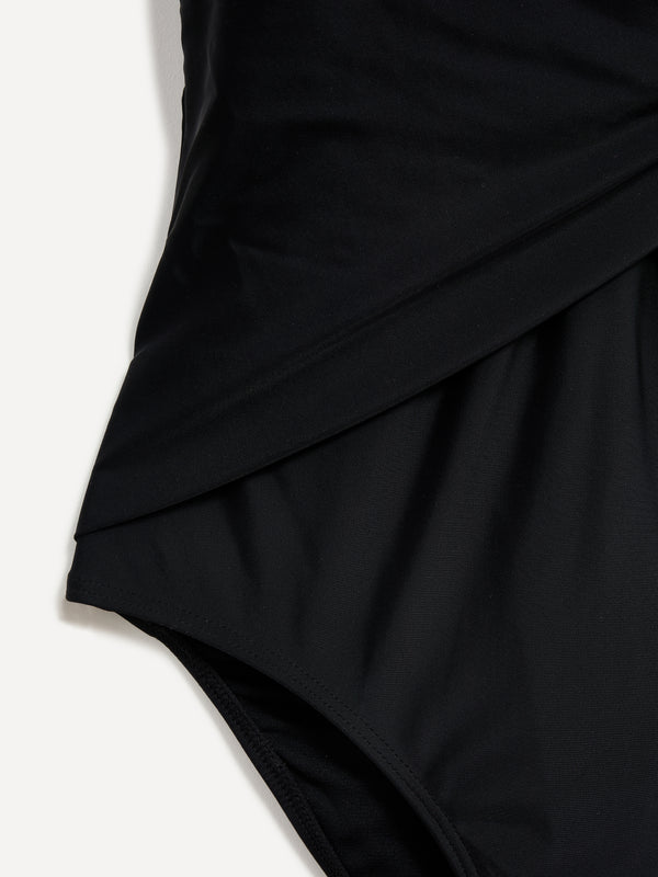 Linzi Linzi Swim Black Wrap Detail Tummy Control Swimsuit