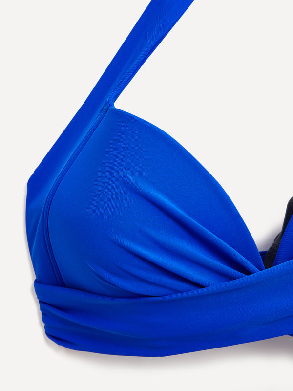 Linzi Linzi Swim Blue Moulded Cup High Waisted Bikini