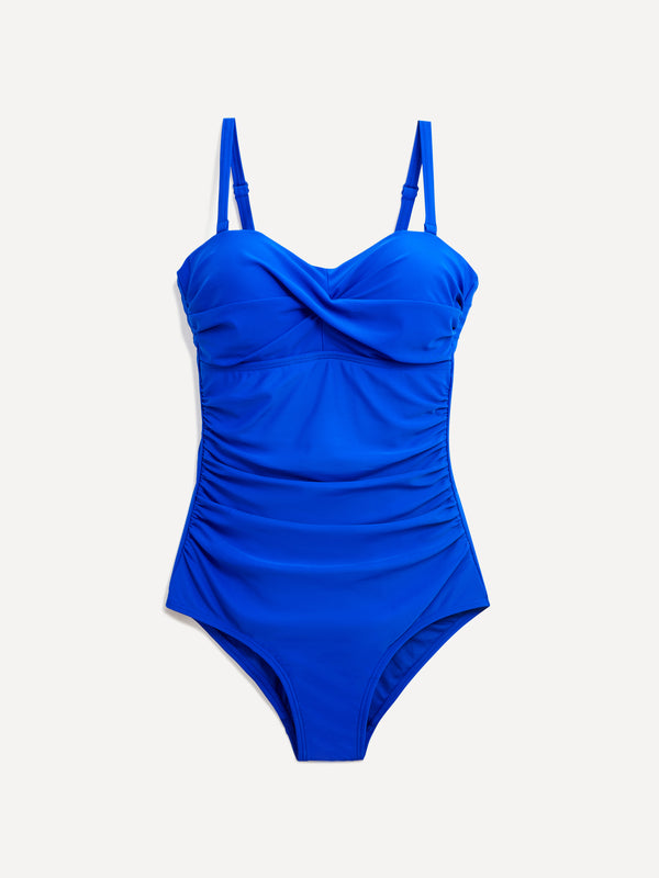 Linzi Linzi Swim Blue Soft Cupped Tummy Control Swimsuit With Detachable Straps