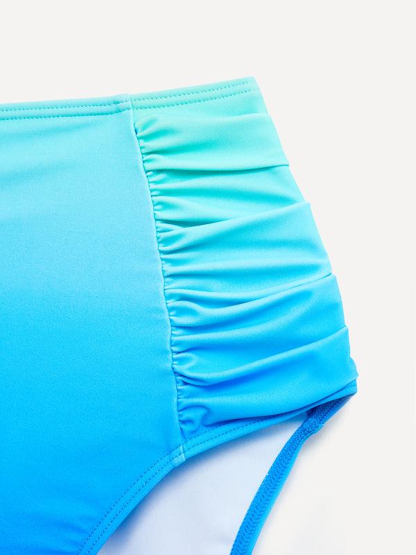 Linzi Linzi Swim Blue Tie Dye Moulded Cup High Waisted Bikini