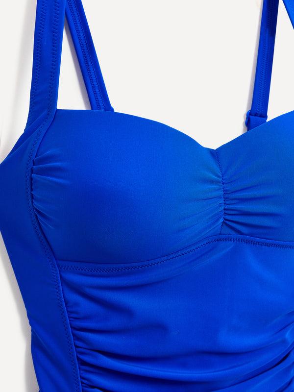 Linzi Linzi Swim Cobalt Blue Tummy Control Ruched Swimsuit