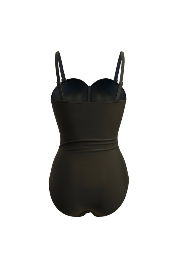 Linzi Linzi Swim Khaki Soft Cupped Tummy Control Swimsuit With Detachable Straps