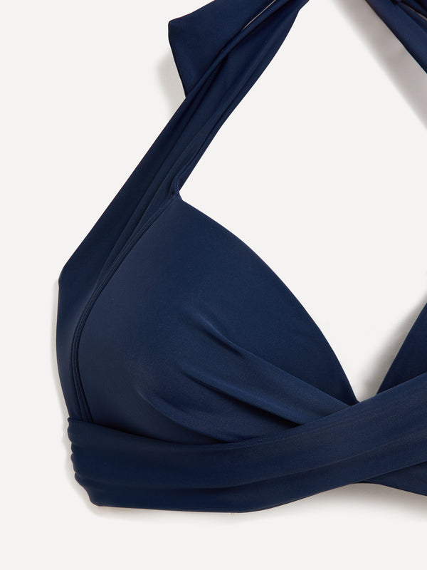 Linzi Linzi Swim Navy Moulded Cup High Waisted Bikini