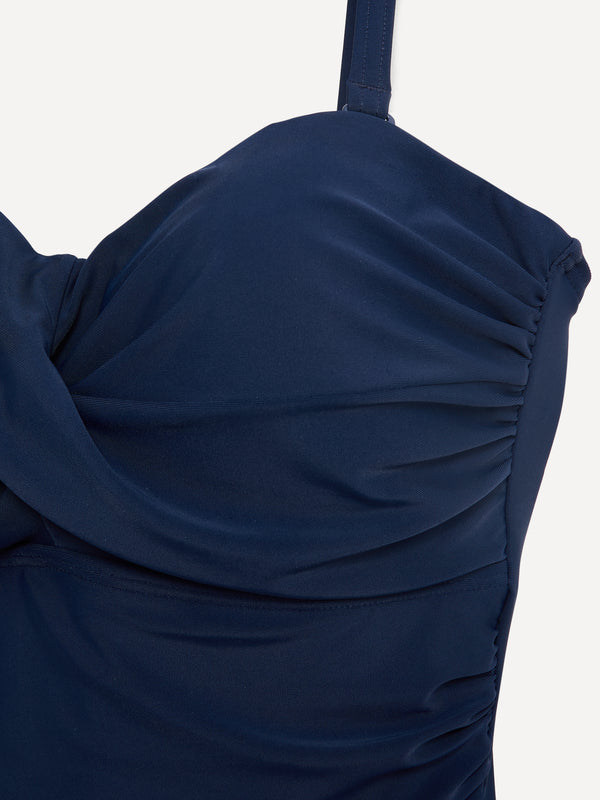 Linzi Linzi Swim Navy Soft Cupped Tummy Control Swimsuit With Detachable Straps