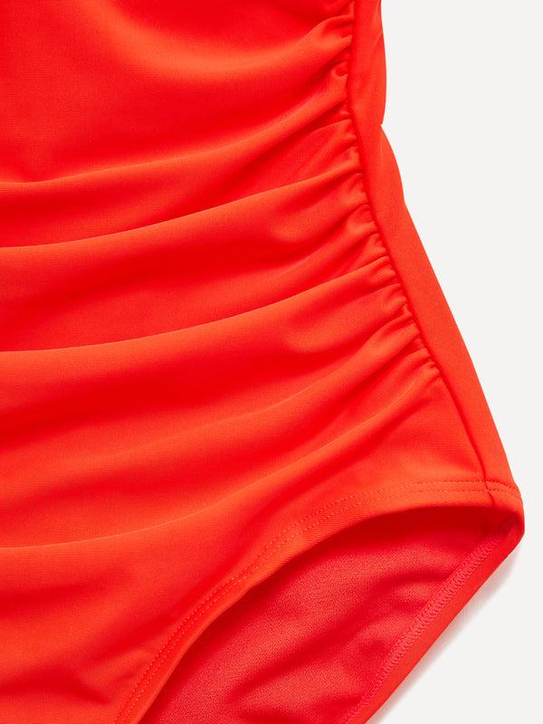 Linzi Linzi Swim Orange Soft Cupped Tummy Control Swimsuit With Detachable Straps
