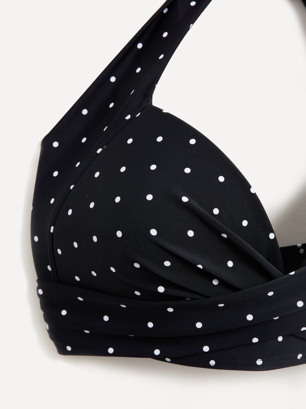 Linzi Linzi Swim Polka Dot Moulded Cup High Waisted Bikini