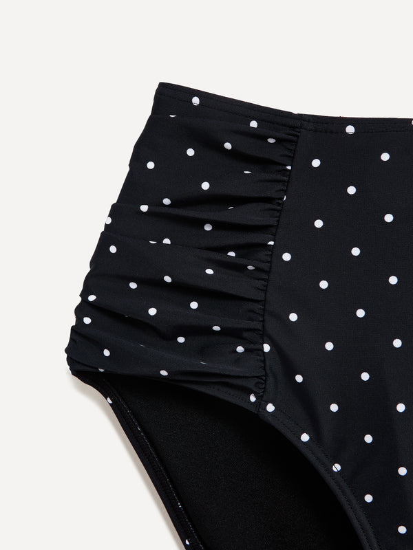 Linzi Linzi Swim Polka Dot Moulded Cup High Waisted Bikini