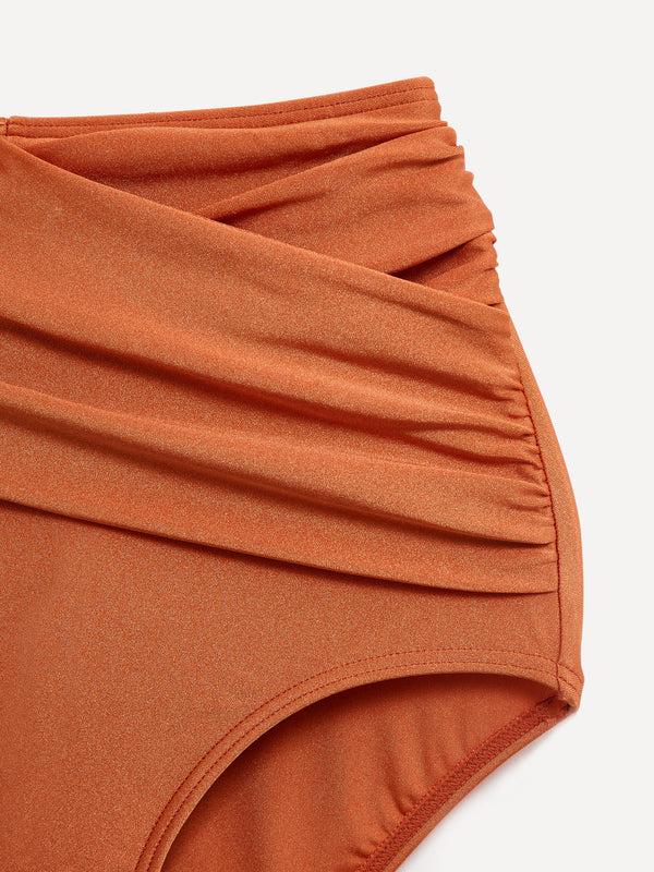 Linzi Linzi Swim Rust Bandeau Halter Neck High Rise Bikini