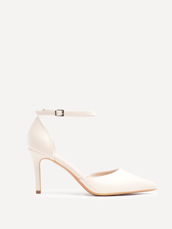 Linzi Nude Faux Leather Classic Stiletto Court Heel