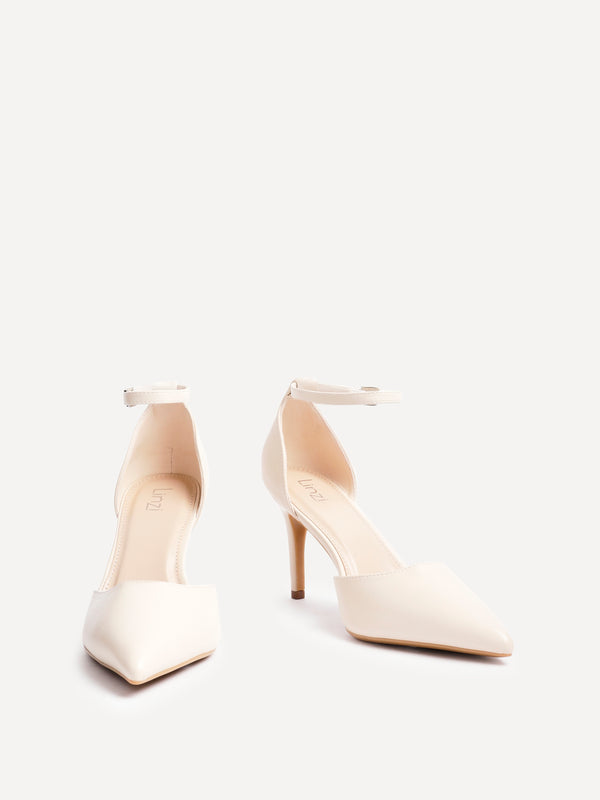 Linzi Nude Faux Leather Classic Stiletto Court Heel