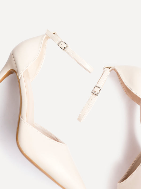 Linzi Nude Faux Leather Classic Stiletto Court Heel