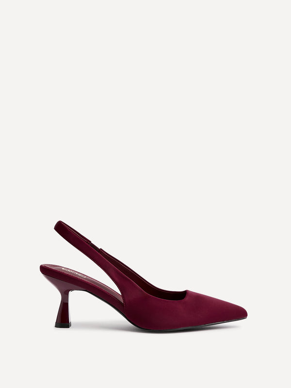 Linzi Wide Fit Leopard Print Sling Back Low Court Heel