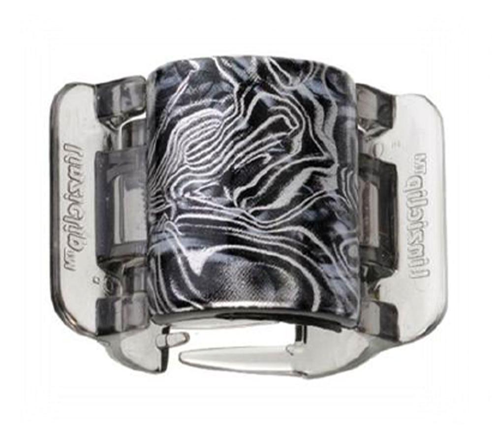 linziclip black / grey swirl centre gloss