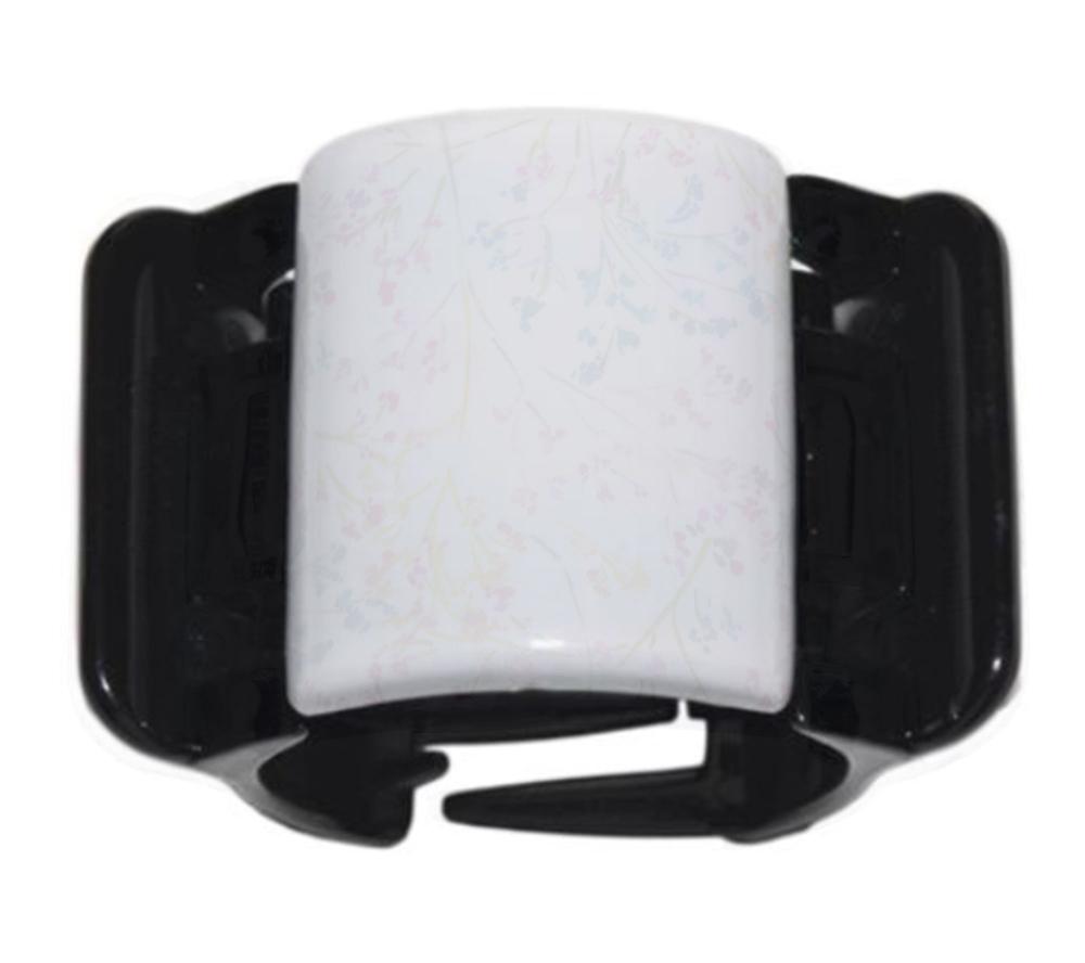 linziclip White solid centre/black solid wings