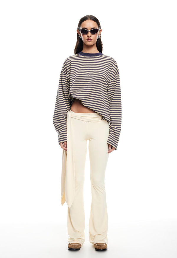 lioness BLOOM LONG SLEEVE BEIGE STRIPE