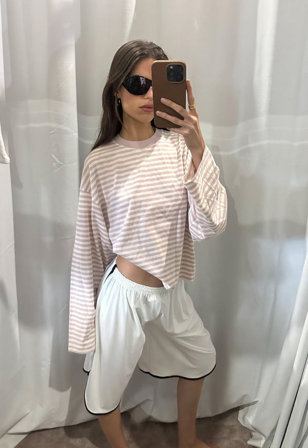 lioness BLOOM LONG SLEEVE BLUSH STRIPE