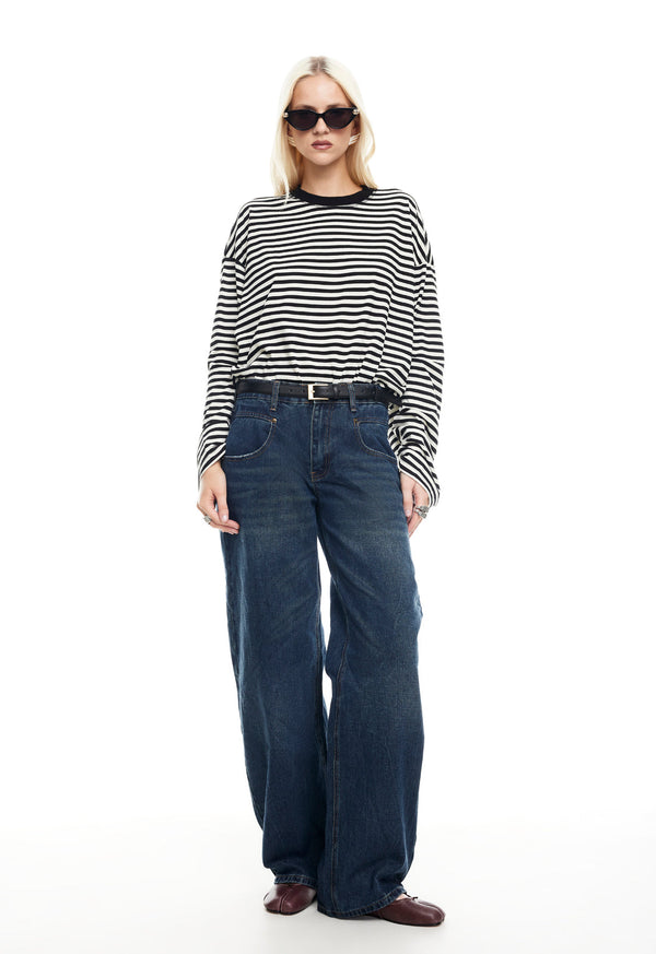 Lioness BLOOM LONG SLEEVE ONYX STRIPE