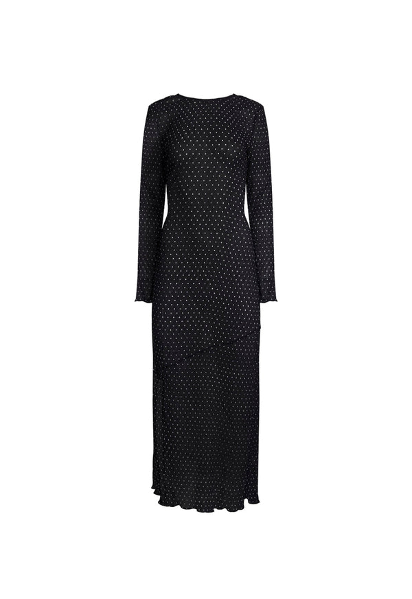 Lioness HAVEN MAXI DRESS NOIR POLKA