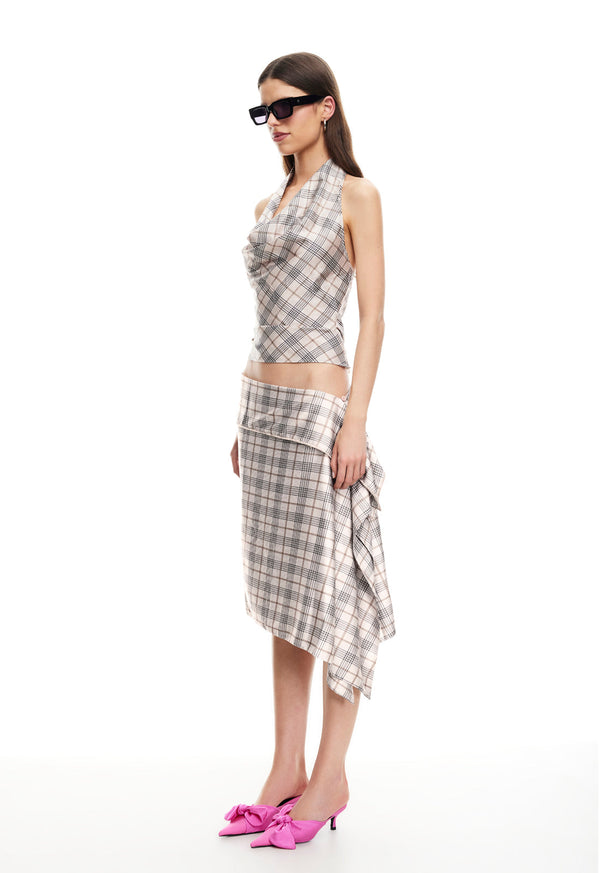 Lioness HERITAGE HALTER BEIGE PLAID