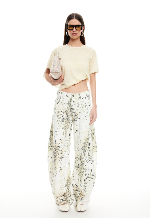 Lioness HORSESHOE JEAN SNOW LEOPARD