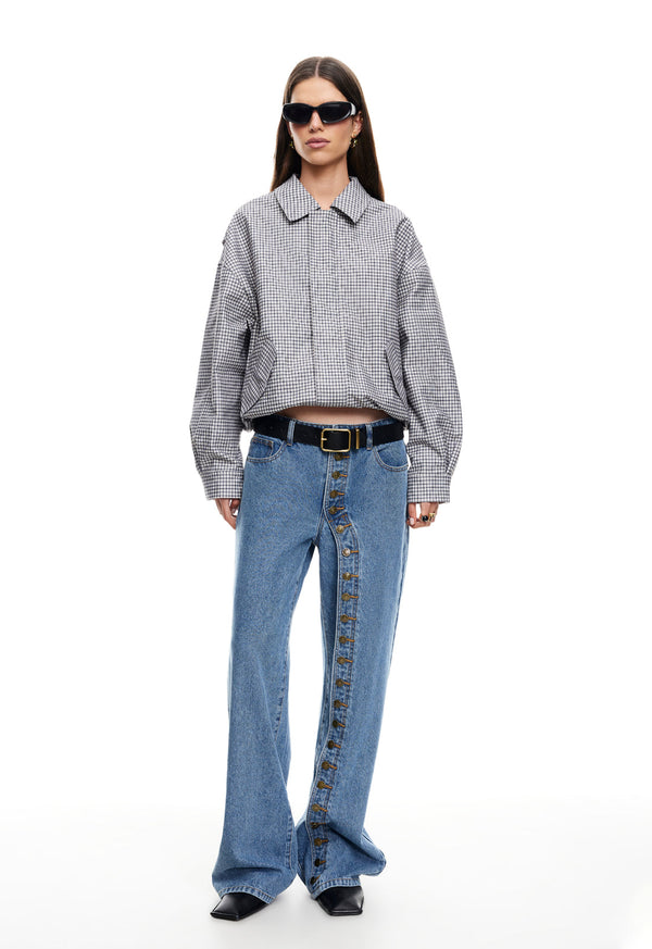 lioness KENNY BOMBER CREAM CHECK