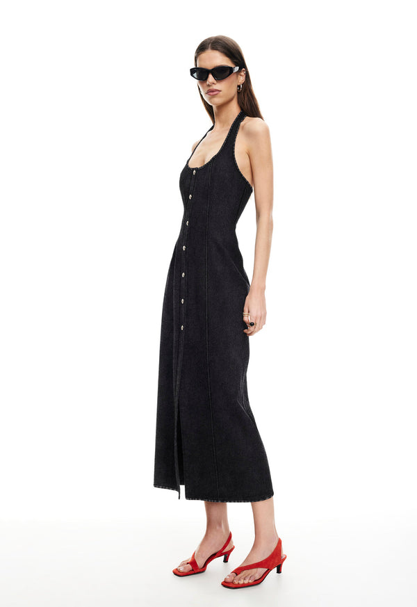 Lioness KENNY MAXI DRESS WASHED ONYX