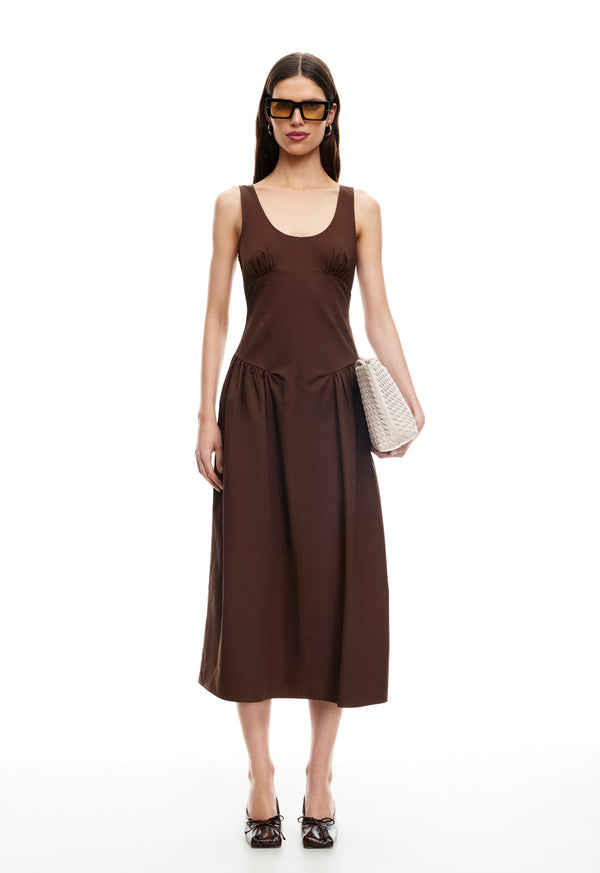 Lioness LUNA ROSA MAXI DRESS CHOCOLATE