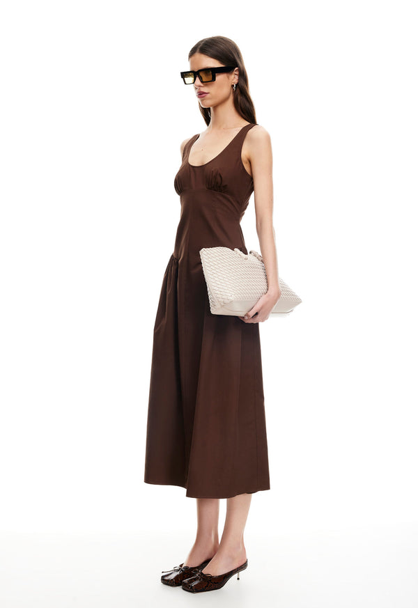 Lioness LUNA ROSA MAXI DRESS CHOCOLATE
